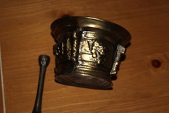 Vintage Bronze Brass Mortar & Pestle Apothecary Chemist Pharmacy