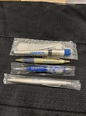 Viagra Black Blue Drug Rep Pens 4 Pack- Unused- All Write!