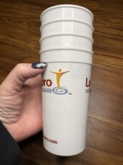 Lexapro Pharmaceutical RX Rep Promotional Plastic Drinking Cups Set of 4