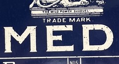 1980 Medical Cabinet Door Display •Porcelain-Enamel on Steel 22”X 16” •A Rooney