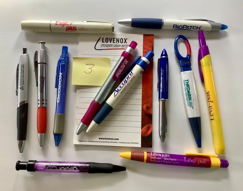 Lot of 10 Drug Rep Pharmaceutical Promo Advertising Pens, Penlight, Highlighter+
