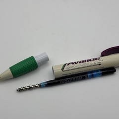 Vtg AVAPRO Pen Plastic Retractable Drug Rep – White Purple Green