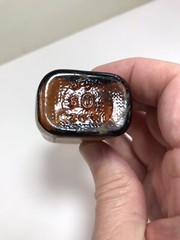 VINTAGE Rexall Pharmacy Amber Apothecary Bottle for Sodium Bicarbonate Metal Cap
