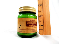 Vintage McKesson Orris Root Powder 1oz Apothecary Jar N.F.