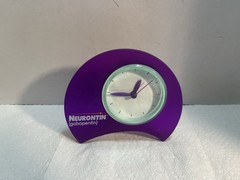Drug Pharma Neurontin Space Age Purple Promo Desk Clock Tested Working 2835