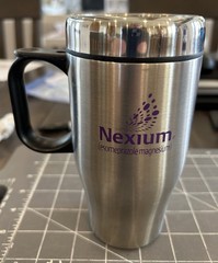 Nexium the Purple Pill AstraZeneca AZ Pharmaceutical Advertising Promotional Mug