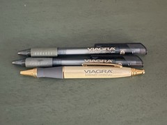 Vintage Viagra Drug Rep Promotional Ink Pens Lot Of 3
