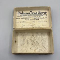1939 Walgreen Drug Stores Pharmacy Medicine Box