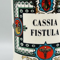 Vintage Cassia Fistula Lidded Ceramic Apothecary Jar Jeanne Robinette California