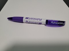 Pulmicort Tubuhaler Drug Rep Pharmaceutical Medical Ad Pen Purple ,white