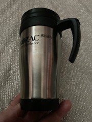 PROZAC Weekly Double Wall Tumbler Travel Mug Pharma Ad Promo See Pics