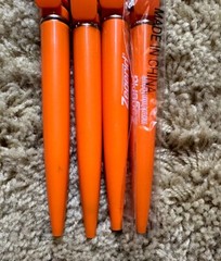 Orange Zegerid Drug Rep Pharmaceutical Promo Pens Spring Coil Clicker Lot of 4