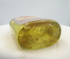1940’s Rexall Caphorated Oil Los Angeles C 4 3/4 inch tall Clear Medicine Bottle