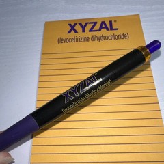 Rare XYZAL Drug Rep Promotional Pen & Post-it Pad 4×6 Pharmaceutical Advertising
