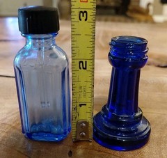 VTG. Blue Rexall Puretest Tincture of Iodine Bottle W/ Glass Dauber (10) Extra