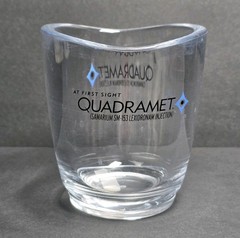 Quadramet Pharmaceutical RX Rep Cup Mug Medical Promo Hard Plastic Clear