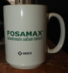 Fosamax Pharmaceutical Drug Rep Promo Ceramic Advertising Mug Merck 4.5″