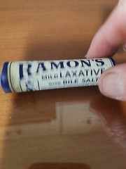 Old Medicine Ramon’s Mild Laxative Bile Salts Brown Le Roy NY unopened