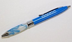 2 Heavy Metal Viagra Pens Blue Vien Marble Gripper ( New in Sleeve )