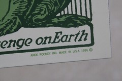 FROG IN YOUR THROAT Porcelain Sign PHARMACY DRUGGIST VINTAGE 1986 NOS 6X9