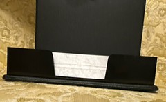 Black Faux Leather Embossed Nexium desk notepad Pharmaceutical advertisement