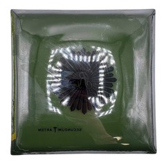 Vintage Rexall Drug Co Secundum Artem Glass Tray Dish Pharmacy Smoky Green 11.5”