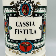 Vintage Cassia Fistula Lidded Ceramic Apothecary Jar Jeanne Robinette California
