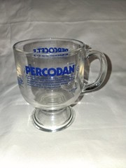 Rare Vintage Percocet/Percodan Footed Glass Mug