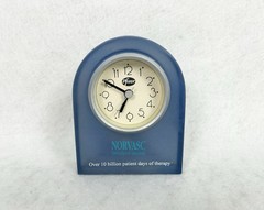 NORVASC Promotional Blue Desk Clock Pharmaceutical Drug Rep Pfizer RARE