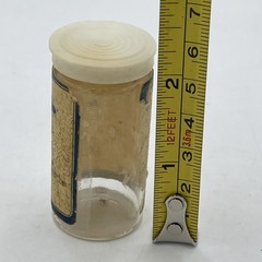 Vintage 1961 Prescription Drug Glass Bottle Plastic Lid “To Open Arteries” Rx