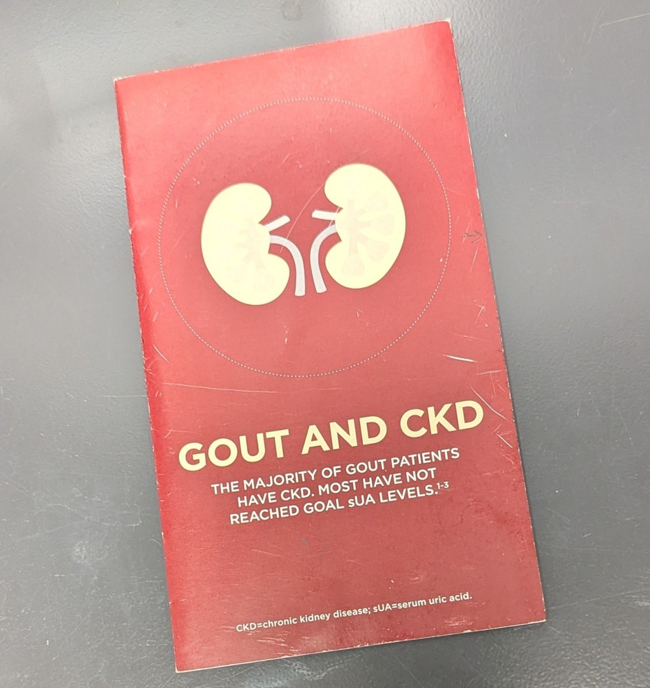 Drug Rep Pharmaceutical Adv. Promo Educational Guide Gout and CKD by Takeda 2016