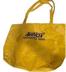 Avelox Tote Bag (UNISEX) Promotional Drug Company Yellow READ