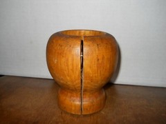 Vintage wooden pestle and mortar – 5 inches tall