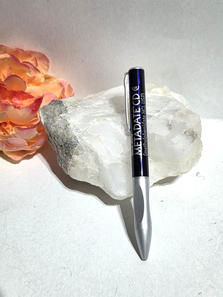 RARE METADATE CD CII PEN Heavy Metal Twist Drug Rep Pharmaceutical Advertising