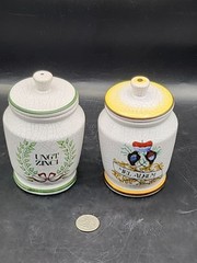 Vintage Set Of 2 Apothecary Jars. West Germany. Allen Ausston Herr.