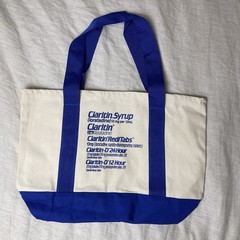 Claritin Pharmaceutical Drug Advertising Canvas Tote Bag Vintage 90s Made In USA