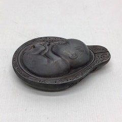 Vtg 1950-60s Parke-Davis Tabron Pharmaceutical Fetus Baby Pewter Paperweight