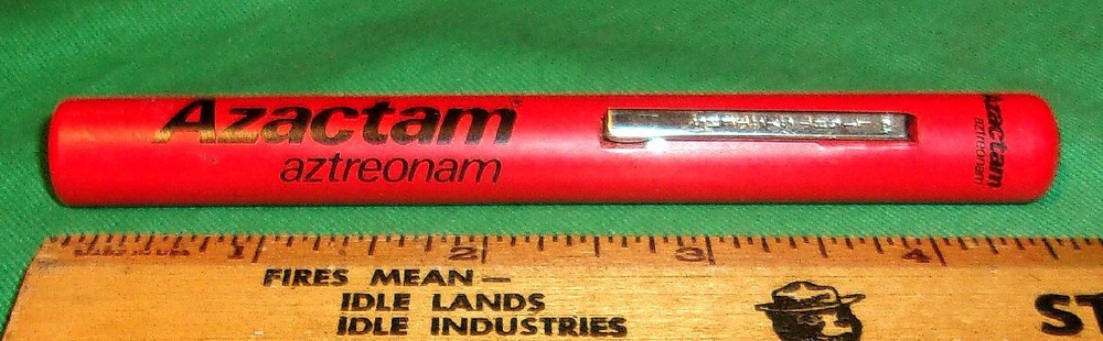 AZACTAM AZTREONAM Pharmaceutical Drug Rep Red PENLIGHT Vintage Retro Rare 2010