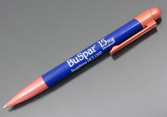 Blue & Pink BUSPAR PEN Drug Rep Pharmaceutical Promo Medical Advertising