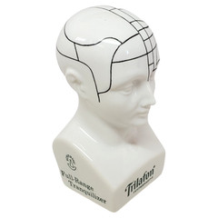 Schering TRILAFON Tranquilizer Phrenology Head Ceramic Bust Figurine 1960s – D