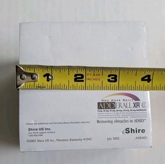 VTG ADDERALL XR Note Pad Cube Drug Rep Swag Pharmaceutical ADHD 2002 Shire NEW