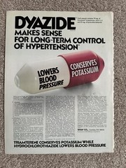 Vintage Dyazide & Furacin Pharmaceutical Single Page Magazine Advertisement
