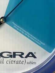 Viagra Clock Pfizer Blue White Drug Rep Marketing Promo Pharma Advertising Vtg