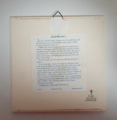 BLUE DELFT HOLLAND HANDMADE PILL TILE BURROUGHS WELLCOME CO. 1982 ORIGINAL BOX!