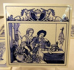 VTG SET OF 7 BURROUGHS WELLCOME CO DELFT HOLLAND BLUE/WHITE PHARMACY (EZS001114)