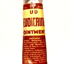 Vintage Pharmacy United Drug Eudicaine Ointment Tube/Box Not For Use