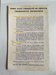 Vintage Eli Lilly Company Chemical Pamphlet Undenatured Bacterial Antigens M