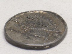 vintage TINACTIN pharmaceutical token ornate old coin metal