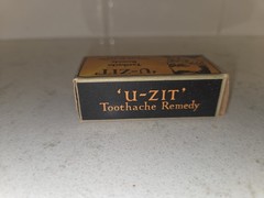 Vintage U-ZIT TOOTHACHE DROPS with Original BOX and Bottle