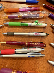 Lot 58 Metal and Plastic Pharmaceutical Drug Rep Pens Medical Collectibles